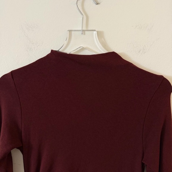 OGL ProWarm Mock Neck Side Tucks Long Sleeve Midi Dress Ruby Size Medium NWT - Picture 9 of 11